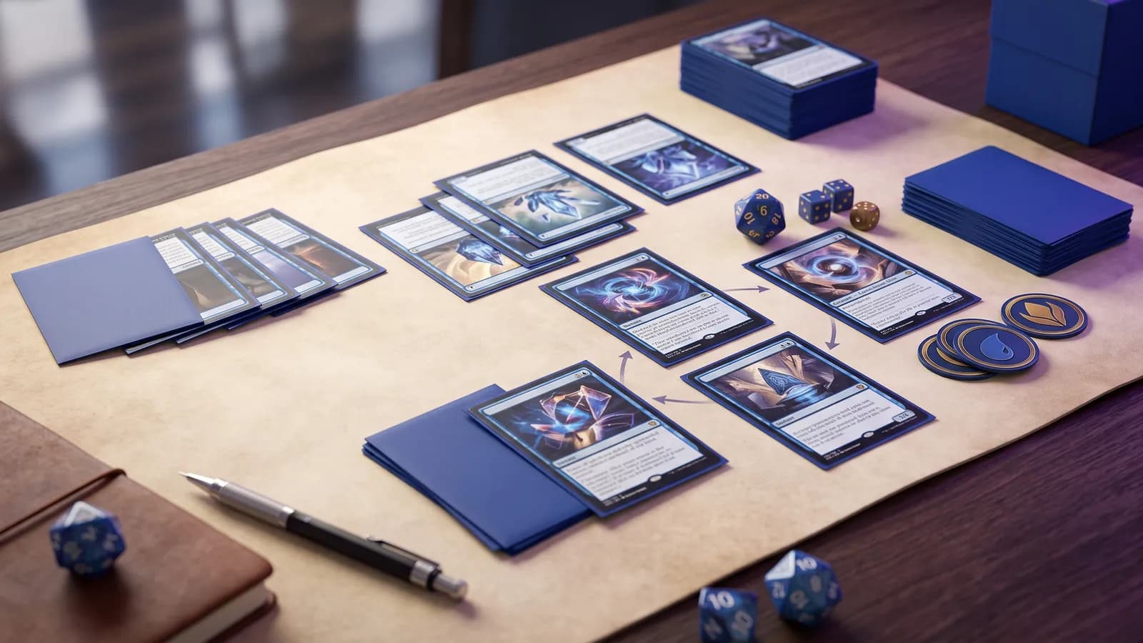 Optimized Commander deck with efficient mana, compact lines, and protected interaction