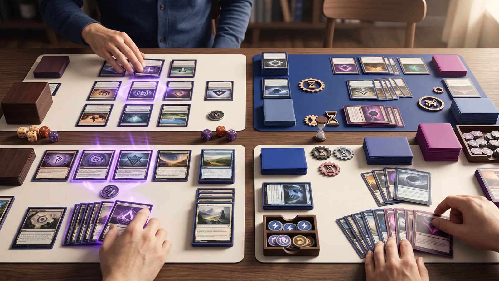 High-power Commander table comparing an optimized strategy with a cEDH metagame deck
